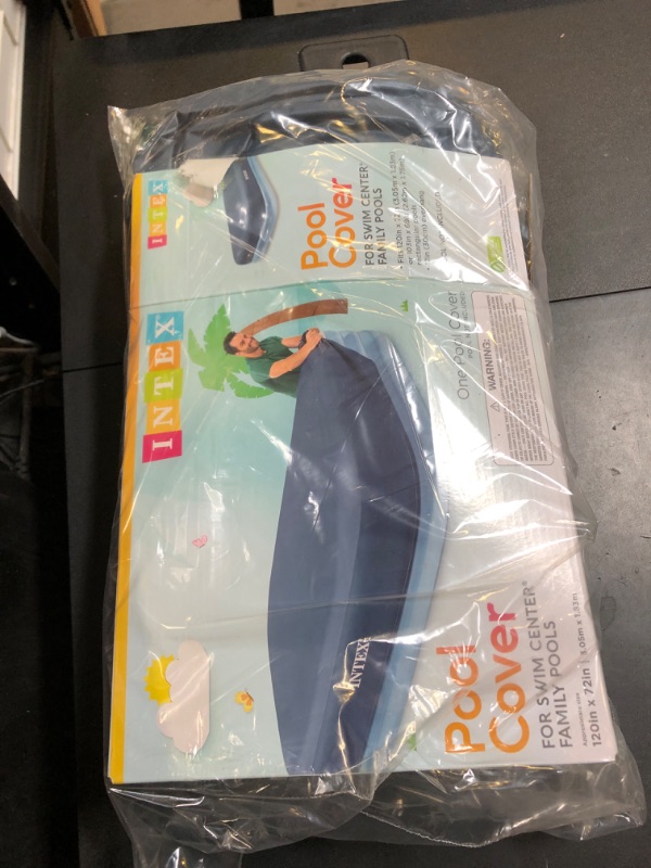 Photo 1 of Intex Rectangular Pool Cover for 103 in. x 69 in. or 120 in. x 72 in. Pools