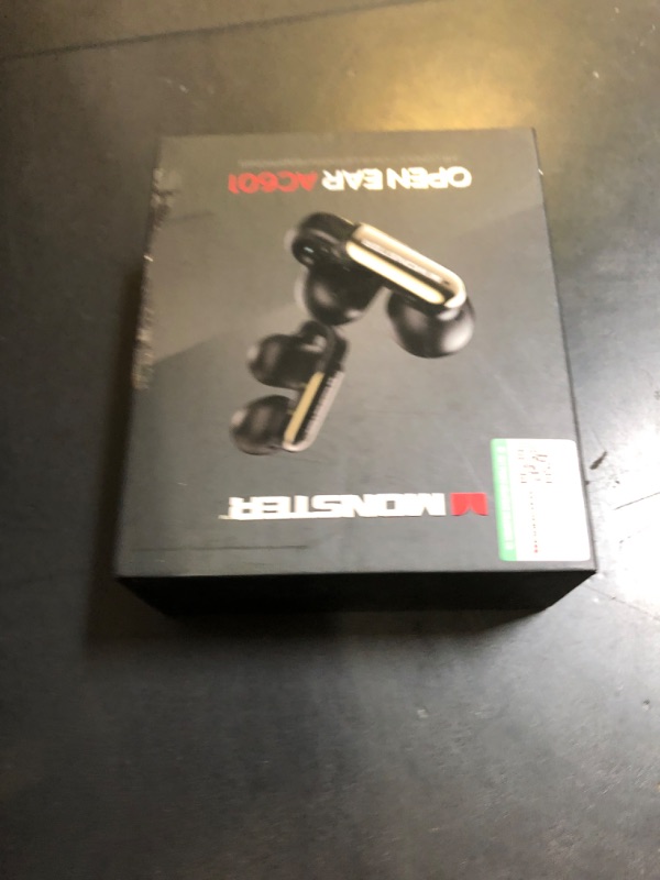 Photo 1 of Monster AI Translation Earbuds Open AC601, 3-in-1 Translator Wireless Earphones, Bluetooth 6.0 Open Earbuds with 115 Languages Translation, Real-Time AI & Touch Control Wireless Headphone (Black)