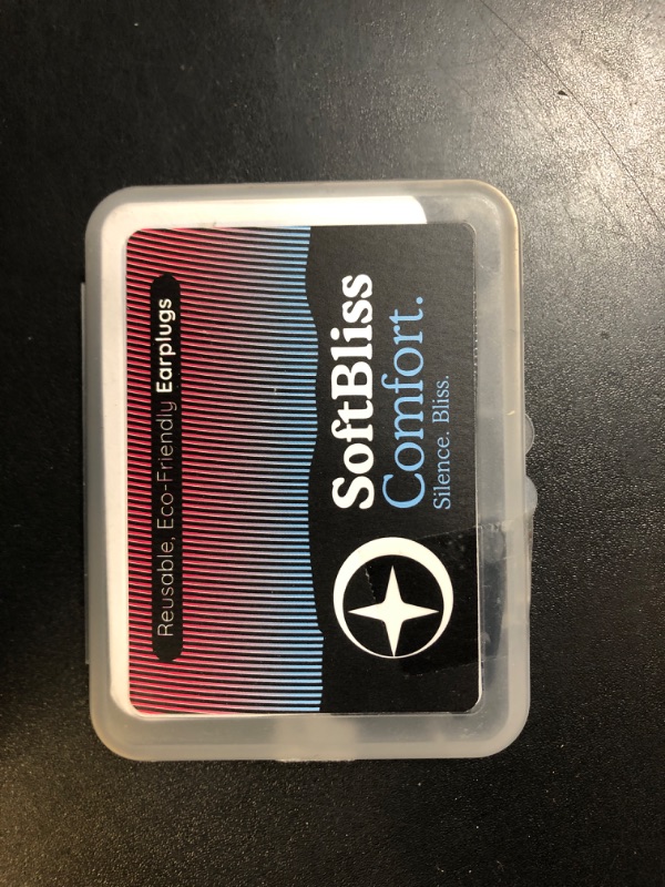 Photo 1 of SoftBliss Ear Plugs for Sleeping – Not Earbuds, Super Soft Sleep Earplugs, Reusable, Reduce Noise, Block Intrusive Sounds, for All Ears (Black)
