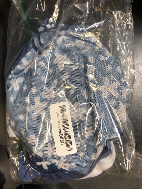 Photo 1 of COZYEASE Girls' 3 Piece Bikini Set Ditsy Floral Print Wireless Swimsuit with Beach Skirt Navy Blue 10-11Y