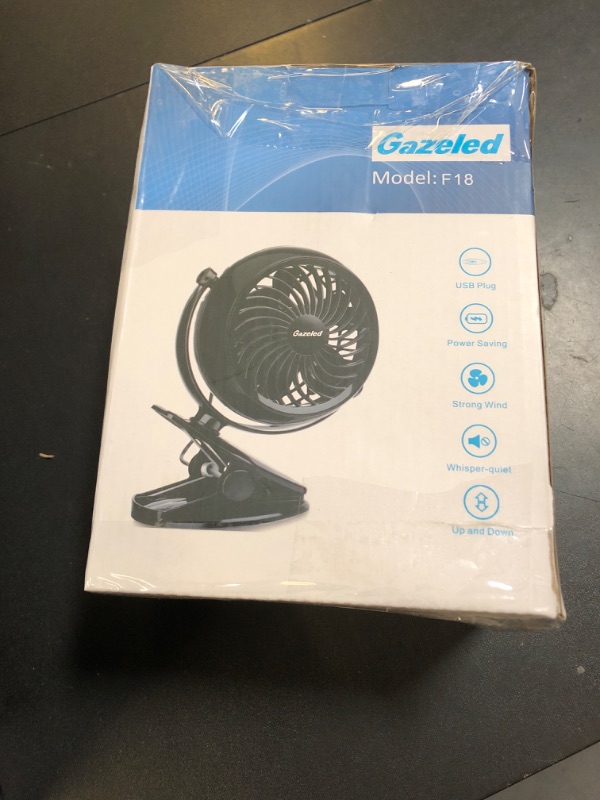 Photo 1 of Gazeled Battery Operated Fans, Stroller Fan Battery Operated, Portable Battery Powered Fan with Clip, 5 Inch Cordless Fan for Camping, Mini Quiet Personal Fan for Bed, Car, 8 Free AA Batteries