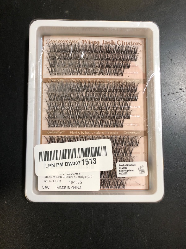 Photo 1 of Medium Lash Clusters Short Wispy C Curl Eyelash Clusters 12-16MM Individual Eyelashes Natural Cluster Eyelash Extensions Natural Looking Cluster Lashes by Geeneiya (C Curl,12-14-16)