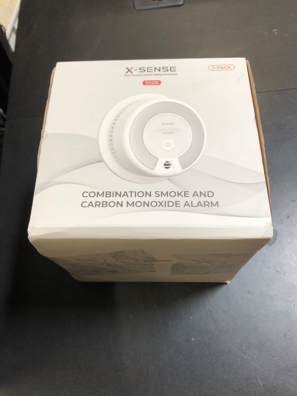 Photo 1 of X-Sense 2-in-1 Smoke and Carbon Monoxide Detector Alarm (Not Hardwired), 10-Year Battery-Operated Dual Sensor Fire & CO Alarm, SC06, 3-Pack