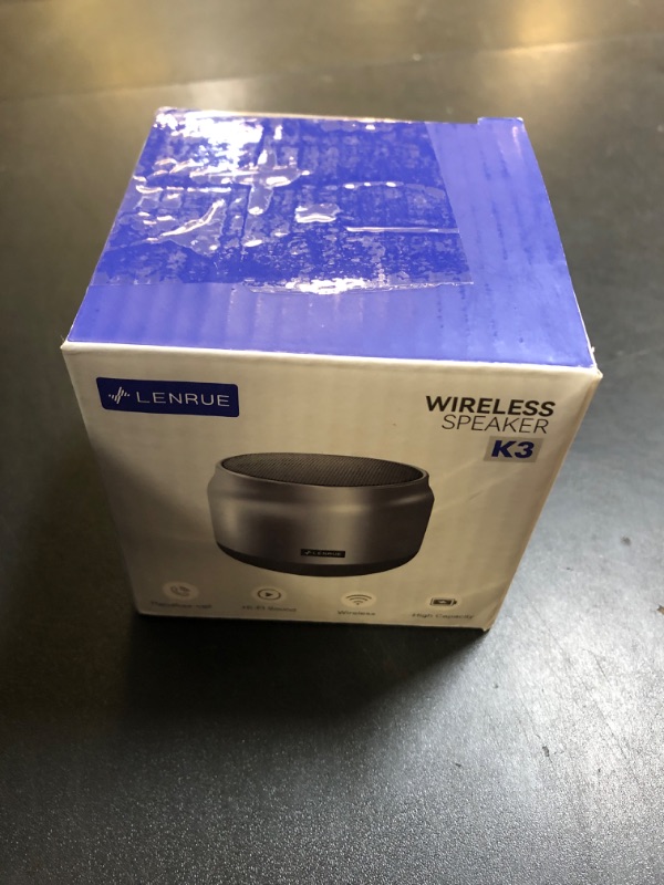 Photo 1 of LENRUE Bluetooth Speaker,Small Portable Speakers,Mini Wireless Speaker with 5W Clear Sound,15H Playback Time,Gift for Men/Women/Kids/Boys/Girls,Home and Outdoor Activities (Gray)