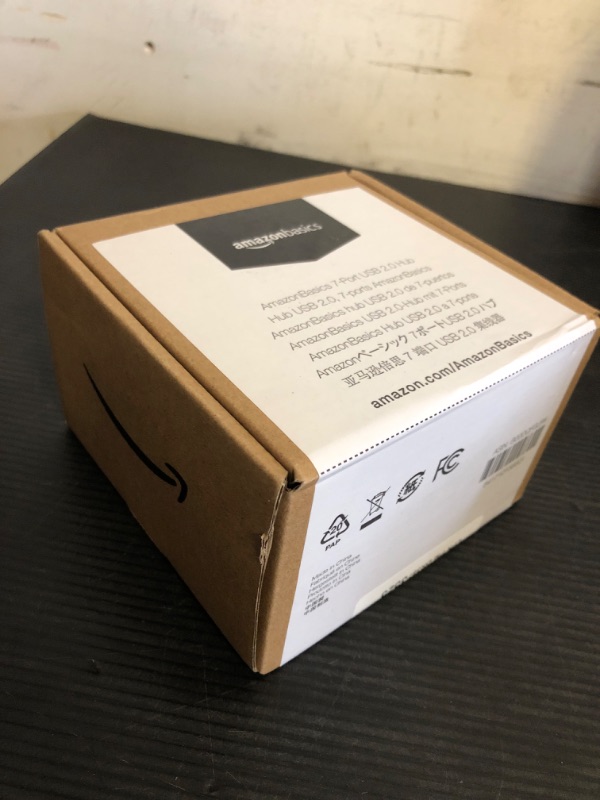 Photo 1 of Amazon Basics 7 Port USB 2.0 Hub Tower with 5V/4A Power Adapter, Black