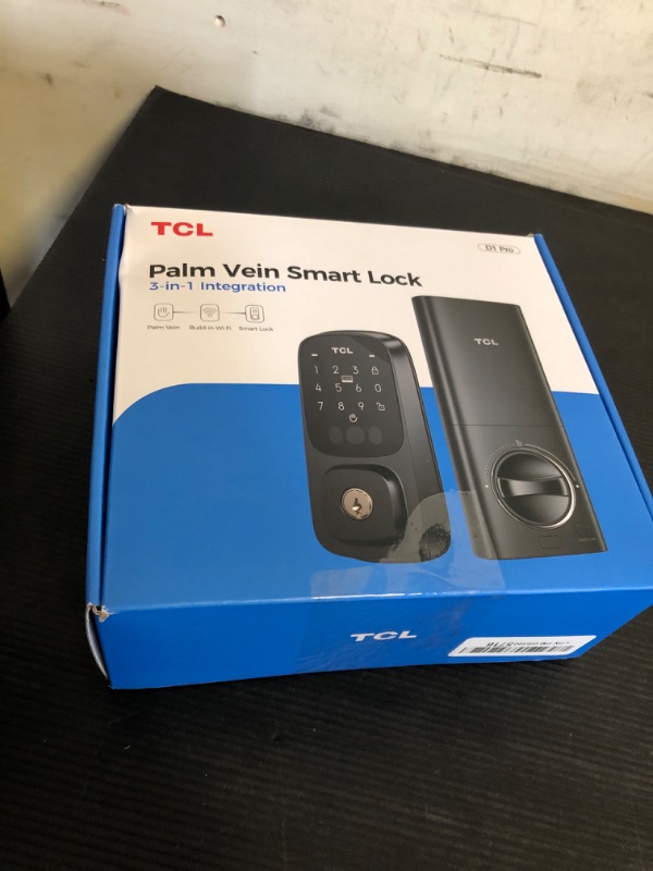 Photo 1 of TCL D1 Pro Palm Vein Smart Lock, Keyless Entry Door Lock, Upgraded Rechargeable Battery, Front Door Smart deadboalt, App Remote Control, Auto-Lock, Waterproof, Works with Alexa