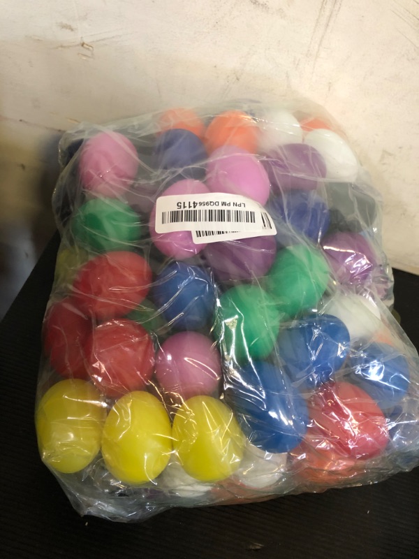 Photo 1 of Olutacot 120 Pcs Plastic Egg Shakers Easter Egg Shaker Percussion Musical Maracas Plastic Easter Egg for Kids Toys Learning DIY Painting(10 Colors)
