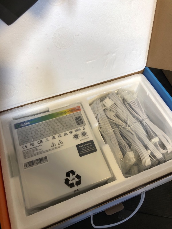 Photo 1 of GAMEMAX 1300W Power Supply, ATX 3.0 & PCIE 5.0 Ready, 80+ Platinum Certified, Addressable RGB with 5V Motherboard Sync, 100% Japanese Capacitors, Fully Modular, RGB-1300-White
