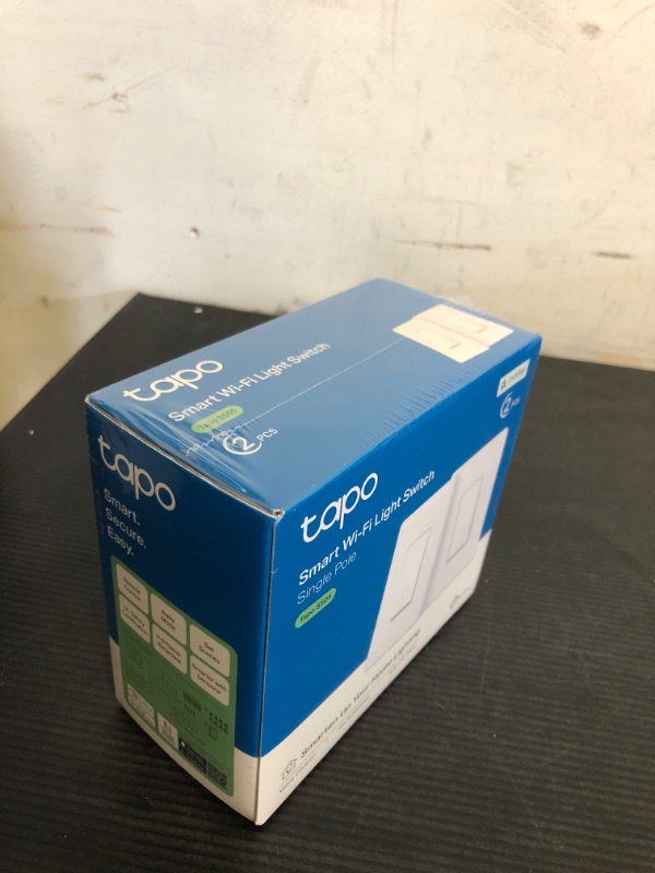 Photo 1 of TP-Link Tapo Matter Smart Light Switch: Voice Control w/Siri, Alexa & Google Home | UL Certified | Timer & Schedule | Easy Guided Install | Neutral Wire Required | Single Pole | Tapo S505(2-Pack)
