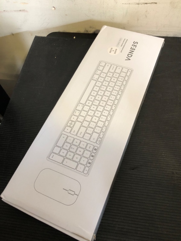 Photo 1 of Wireless Bluetooth Keyboard and Mouse for Mac, Multi-Device Rechargeable Keyboard and Mouse Stainless Steel Full Size, Compatible with MacBook Pro/Air, iPad, iMac - White Silver