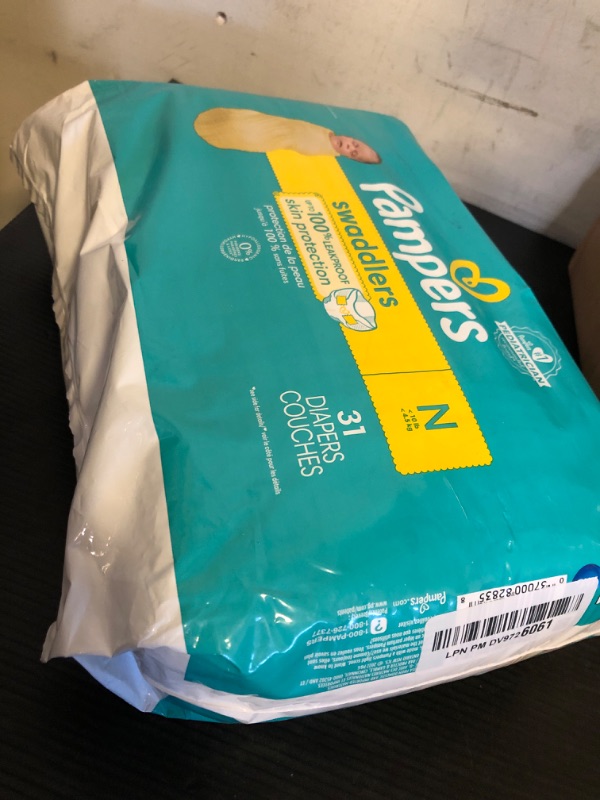 Photo 1 of Pampers Baby Diapers - Swaddlers - Size 0, 31 Count, Ultra Absorbent Disposable Newborn Diaper