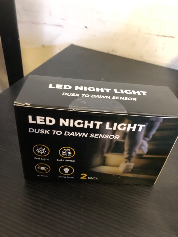 Photo 1 of L LOHAS LED Night Light, Dimmable Night Lights Plug into Wall, Dusk to Dawn Sensor, Soft White 3000K, 0-100LM, Plug In Night Light, Modern Nightlights for Hallway Bedroom Stairway Bathroom, 2 Pack