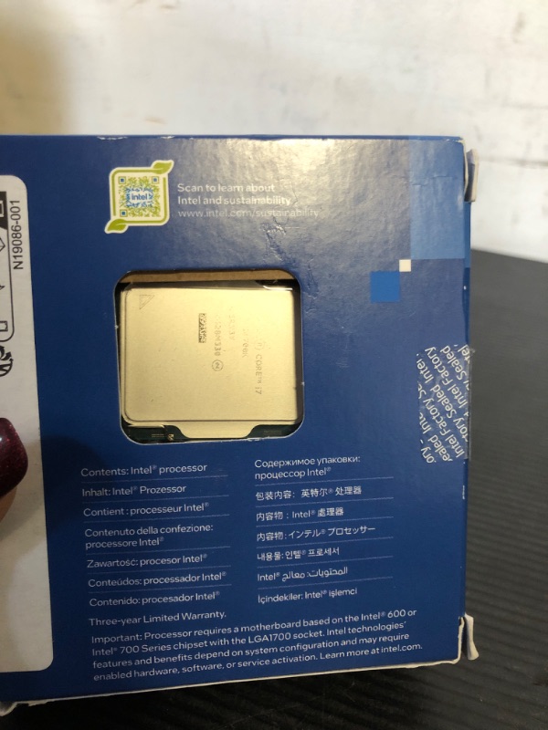 Photo 1 of Intel® Core™ i7-14700K Desktop Processor 20 cores (8 P-cores + 12 E-cores) up to 5.6 GHz