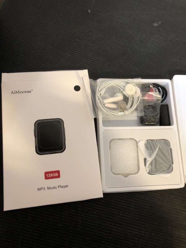 Photo 1 of 128GB MP3 Player with Bluetooth 5.3, Portable Digital Lossless Music Player with Built-in Speaker, 2.0 in Full Touch Screen, HiFi Sound, FM Radio, Voice Recorder, Earphones Included