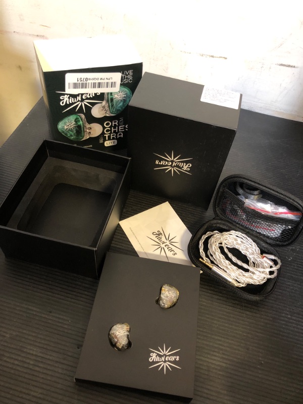 Photo 1 of Linsoul Kiwi Ears Orchestra Lite Performance Custom 8BA in-Ear Monitor IEM with Detachable 4-core 7N Oxygen-Free Copper OFC Cable, Handcrafts Faceplate for Audiophile Studio Musician (Clear)