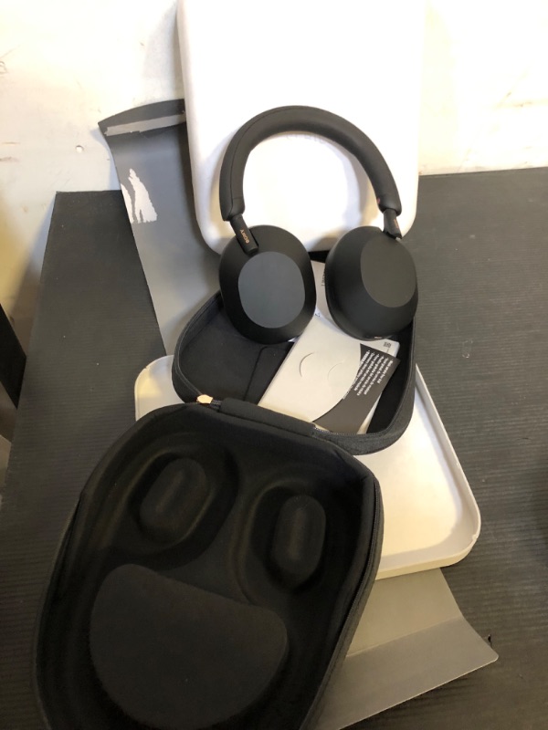 Photo 1 of Sony WH-1000XM5B Noise Canceling Wireless Headphones - 30hr Battery Life - Over-Ear Style - Optimized for Alexa and Google Assistant - Built-in mic for Calls - International Version - Charcoal Black