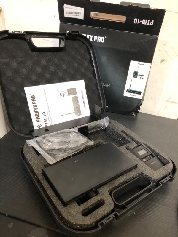 Photo 1 of Phenyx Pro UHF Stereo Wireless in Ear Monitor System, Wireless IEM, 900MHz Band Selectable Frequency, Rack Mountable, 160 ft. Operation, Suitable for Stage, Studio, Exhibit, Lecture, Speech (PTM-10)