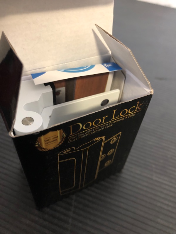 Photo 1 of Home Security Door Reinforcement Lock Upgraded Front Door Locks for Kids Safety Withstand 800 lbs Metal Child Proof Door Latch Lock for Inside Door Top Extra Flip Lock High Deadbolt Lock Home Defender