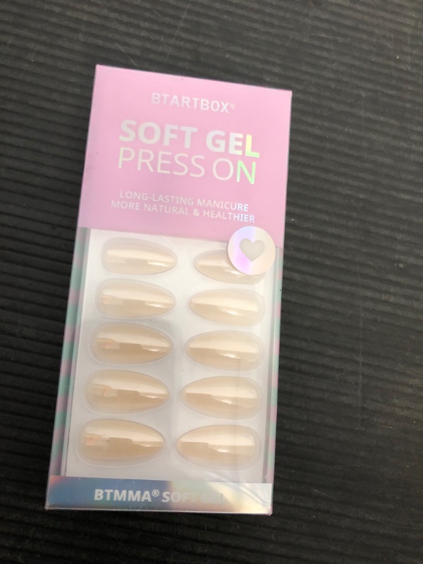 Photo 1 of BTArtbox Press On Nails Medium Almond - Fall Press on Nails Chrome Nails, Light Weight & Fit Perfectly Fake Nail with Nail Glue, Nude Glue On Nails in 15 Sizes, Glazed Donut