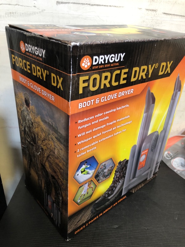 Photo 1 of DryGuy Force Dry DX - Shoe, Boot, Garment & Gear Dryer - Convection Heating with Quiet Forced-Air Central Blower - 4 Drying Ports w/2 Extensions - Dries in 1-3 Hours - Heat/No Heat Switch & 3-Hr Timer