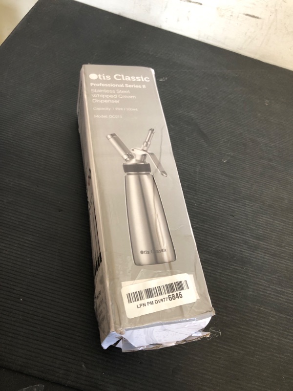 Photo 1 of Otis Classic 304 Stainless Steel Whipped Cream Dispenser, 500ml w/ 3 Decorating Nozzles 4 Injector Tips and 6 Colored Grips - Commercial Grade Quality Made of Food Grade Stainless Steel for Home Chef