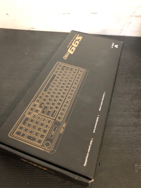 Photo 1 of AULA S99 Pro Wireless Keyboard, Display Screen & Media Knob, Tri-Mode Bluetooth/2.4G/USB-C RGB Creamy Gaming Keyboard with Number Pad Macro Keys, Custom Computer Keyboards for Laptop PC Gamer - Green