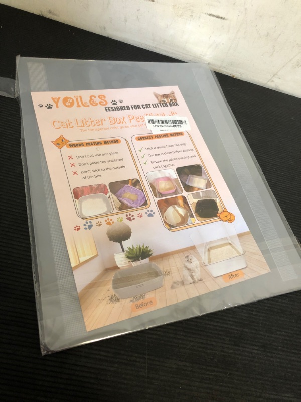 Photo 1 of YOILES 3PCS Cat Litter Box Pee Shields,Transparent Easy Clean Splash Guard for Open Top Litter Pan 14.5×11.5in- Litter Box Not Included(3PC)