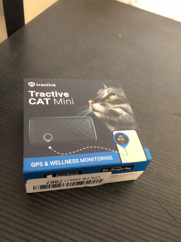 Photo 1 of Tractive GPS Cat Tracker (6.5 lbs+), Real-time Pet Location Tracker, Health & Wellness Alerts, Battery Life Up to 7 Days, Breakaway Cat Collar Included (Dark Blue)