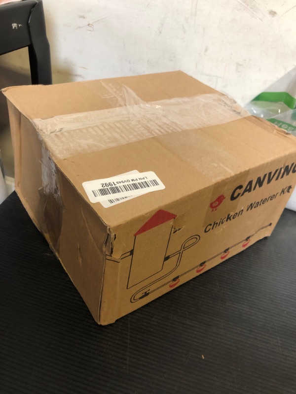 Photo 1 of CANVINO Automatic Chicken Waterer System (45 Accessories Included), Complete PVC Pipelines Set with Chicken Water Cups, Float Valve and Garden Hose, DIY Chicken Watering System (No Bucket Included)