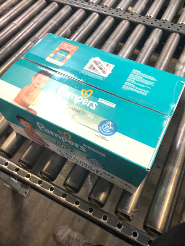 Photo 1 of Pampers Baby Wipes Aqua Pure, 99% water-based wipes, Hypoallergenic and Unscented Baby Wipes, 672 Wipes Total (12 Flip-Top Packs)