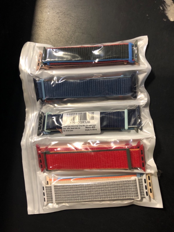 Photo 1 of 10 Pack Compatible with Apple Watch Bands for Women Men 38mm 40mm 41mm 42mm 44mm 45mm 46mm,Breathable & Soft Thin Nylon Fabric Sport Loop Straps for iWatch SE Series 3 4 5 6 7 8 9 10 Ultra 2
