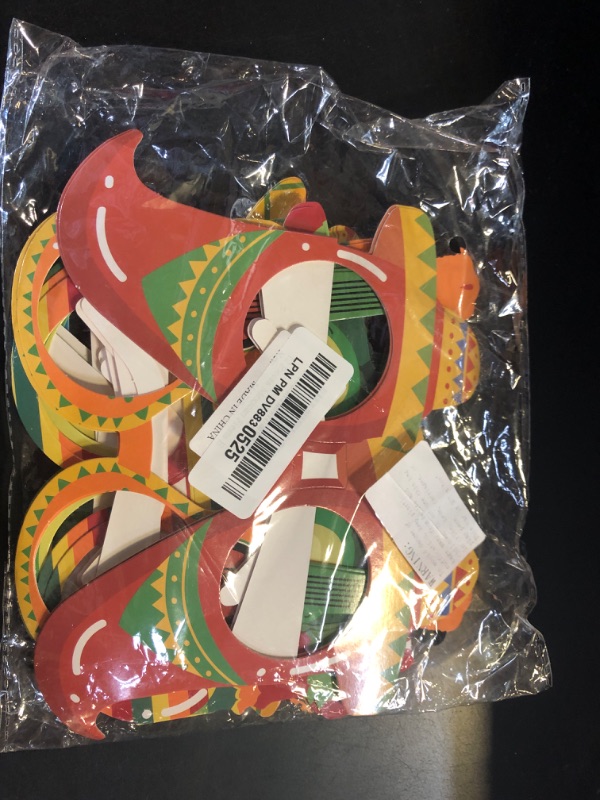 Photo 1 of 12 Pieces Mexican Fiesta Eyeglasses Mexican Fiesta Party Supplies Glasses, Cinco De Mayo Paper Eyewear Avocados Cacti Peppers Pinata Photo Props for Fiesta Party Birthday Costume Idea Decoration