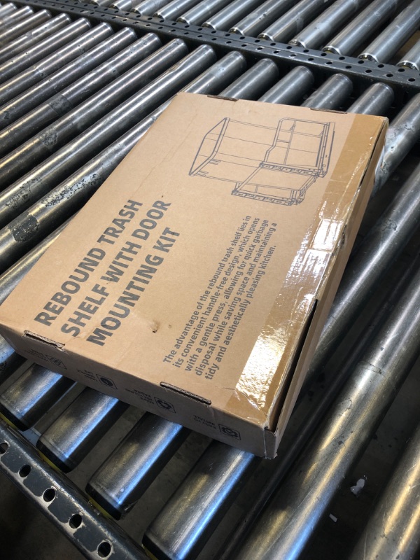 Photo 1 of Pull Out Trash Can Under Cabinet with Push to Open Slides, Heavy Duty Cabinet Trash Can Pull Out Kit with Door Mounting Kit for Kitchen, Requires 13" W Cabinet Opening (Waste Bin Not Included)