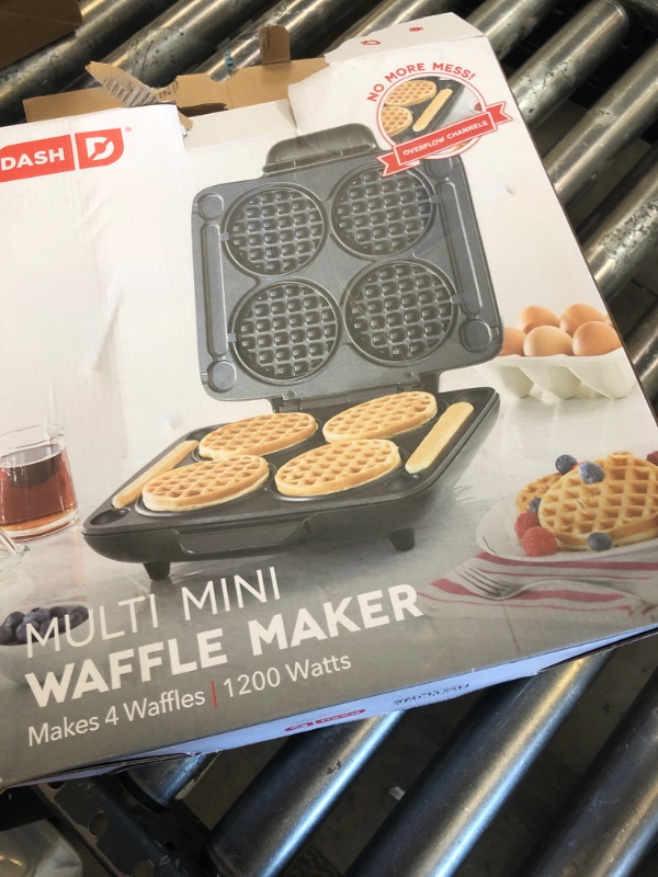 Photo 1 of DASH Multi Mini Waffle Maker - Four 4” Waffle Molds, Nonstick Waffle Iron with Quick Heat-Up, Nonstick Surface - Perfect Mini Waffle Maker for Kids and Families, Just Add Batter
