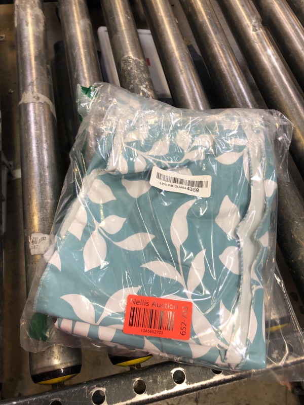 Photo 1 of misaya Rectangle Waterproof Vinyl Table Cloth, Wipeable Tablecloth with Flannel Backing, Spring Plastic Table Cover for Dinner, Picnic, Indoor and Outdoor (Blue Leaves, 54" x 78")