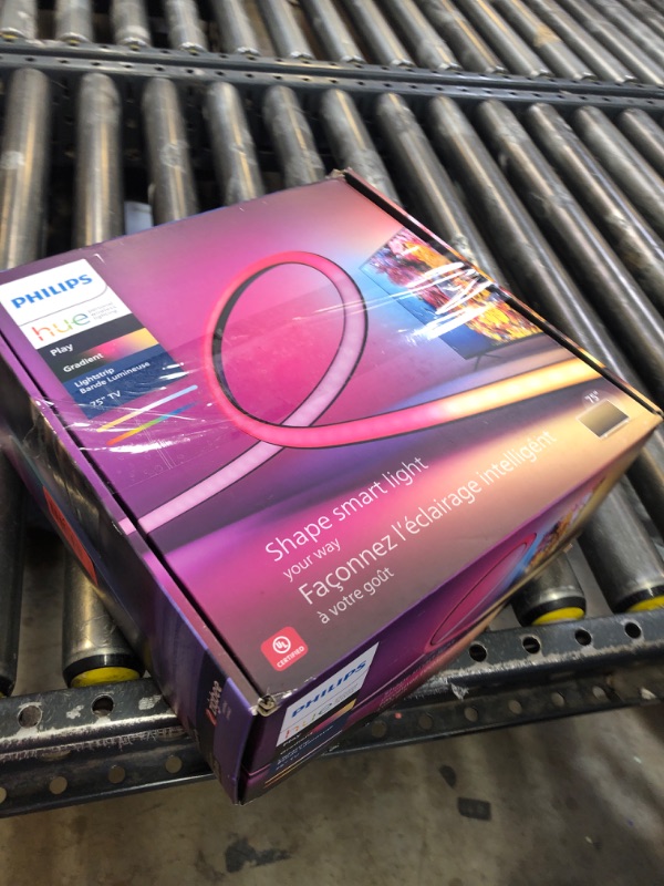 Photo 1 of Philips Hue 75" Smart TV Light Strip - White and Color Ambiance LED Color-Changing TV Backlight - Sync with TV, Music, and Gaming - Requires Bridge and Sync Box - Control with App or Voice Assistant