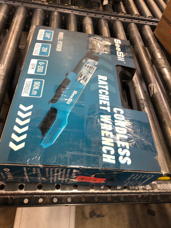 Photo 1 of Seesii 21V Cordless Electric Ratchet Wrench Set, 66Ft-lbs 200RPM Power Ratchet Wrench 3/8", Variable Speed Trigger, 2x 2.0A Batteries & Charger, 8 Sockets, 1/4" and 1/2" Adapter, 3" Extension Bar