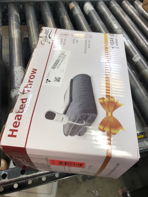 Photo 1 of Homemate Heated Blanket Electric Throw - 50"x60" Heating Blanket Throw 1/2/4/6/8 Hours Auto-off 10 Heat Level Over-heat Protection Flannel Sherpa Heater Blanket ETL Certification