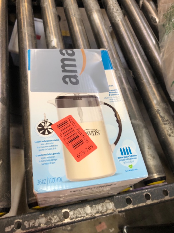 Photo 1 of Dr. Brown's Baby Formula Mixing Pitcher with Adjustable Stopper, Locking Lid & No Drip Spout, Black, BPA Free, 36oz, 1 Pack