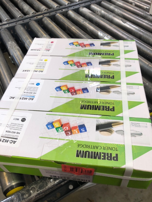 Photo 1 of 218A Toner Cartridge 4 Pack (with Chip) Compatible for HP 218A 218X Toner Cartridge for HP Color Laserjet Pro 3201dw MFP 3301cdw 3301fdw 3301sdw Printer (Black Cyan Yellow Magenta)