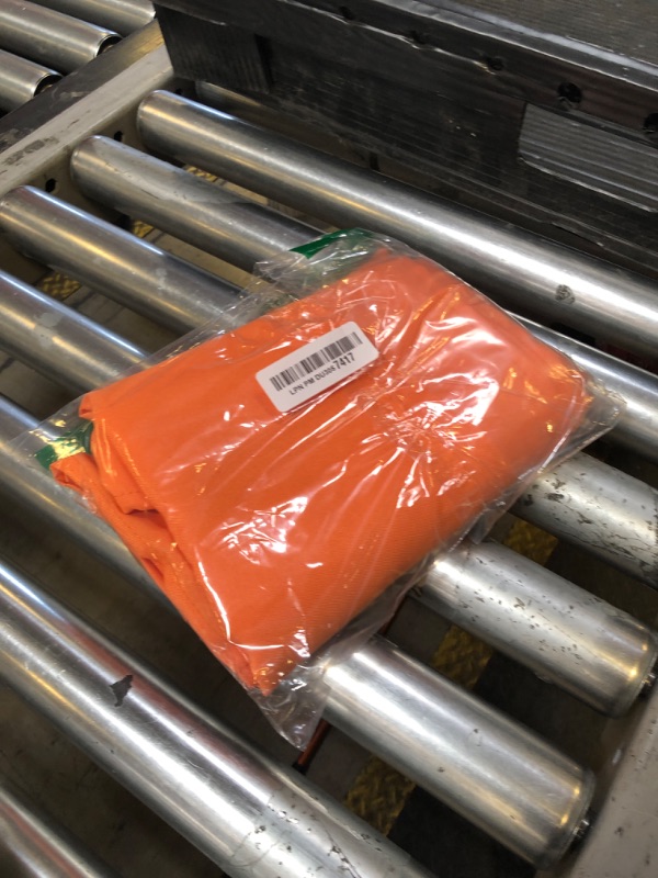 Photo 1 of PLOYMONO Orange Heavy Duty Cloth Napkins - 17 x 17 Inch Solid Washable Polyester Dinner Napkins - Set of 8 Napkins with Hemmed Edges - Great for Parties, Fall Festival, Autumn, Halloween, Thanksgiving