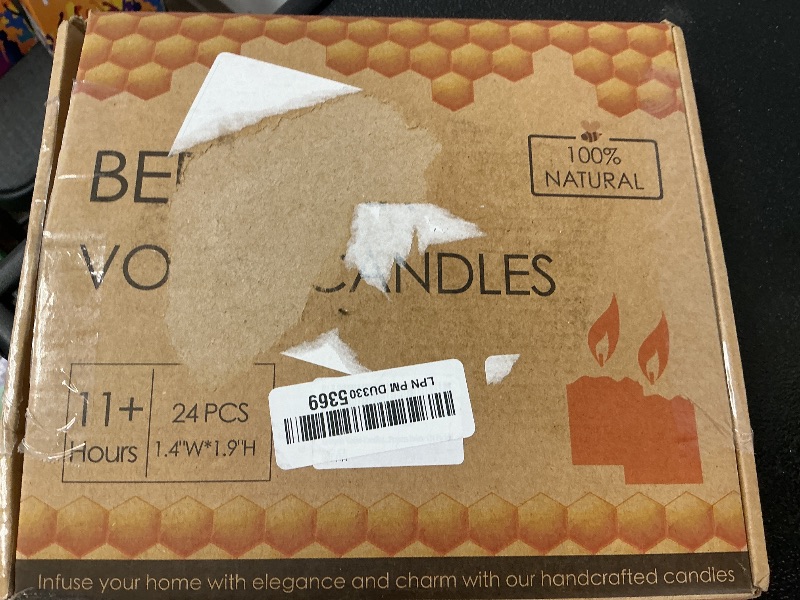 Photo 1 of Beeswax Votive Candles 24 Pack Votive Candles Bulk,11-12 Hours Burn Time Unscented Votive Candles,100% Pure Bees Wax Candles Natural Beeswax Candle Small Beeswax Candles for Prayers Relax?24 Pack?