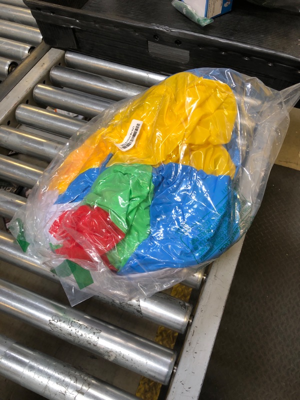 Photo 1 of Top Race 5 Foot Giant Rainbow Beach Ball - Oversized Blow Up Plastic Inflatable Pool Float for Kids