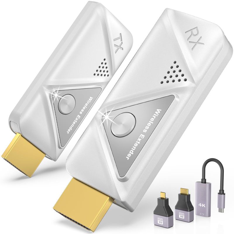 Photo 1 of  Wireless HDMI Transmitter and Receiver 100ft/30m,4K Decode 1080P Output Wireless HDMI,2.4G/5G Plug&Play Portable HDMI Wireless,for Streaming Video and Audio to Monitor from Laptop/TV Box