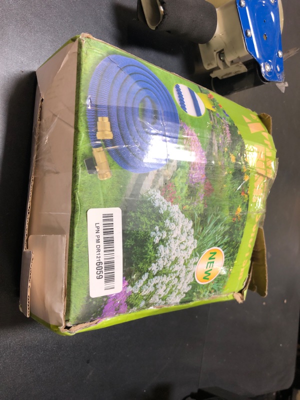 Photo 1 of 50 ft Expandable Garden Hose - 2025 Upgraded Flexible Water Hose 50ft with 10 Pattern Spray Nozzle, 3/4 Solid Brass Connectors, Retractable Latex Core - Lightweight Expanding Hose