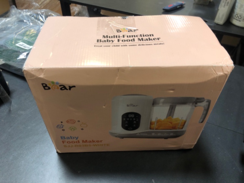 Photo 1 of BEAR 2024 Baby Food Maker | One Step Baby Food Processor Steamer Puree Blender | Auto Cooking & Grinding | Baby Food Puree Maker with Self Cleans | Touch Screen Control, White