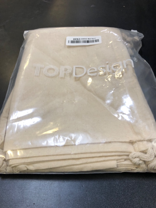 Photo 1 of 15 Packs Muslin Bags with Drawstring Canvas Large Storage Cloth Bags Bulk Cotton Reusable Grocery Sacks DIY Craft Sachet Sacks for Party Wedding Home Storage, Natural Color(13.8 x 10 Inches)