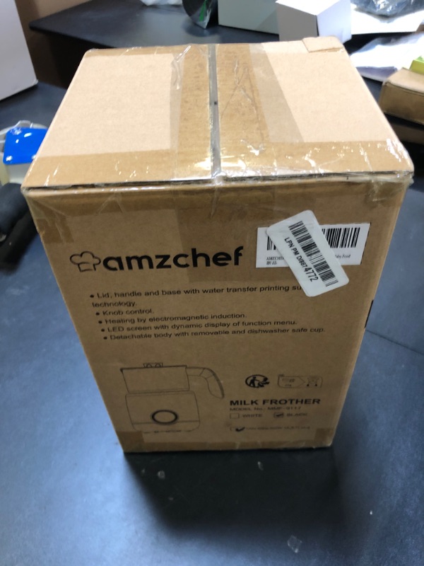 Photo 1 of AMZCHEF 8-IN-1 Milk Frother and Steamer 550 Watts, 21 oz Split Stainless Steel Automatic Steamer, Milk's Warmer for Latte, Cappuccino, Hot and Cold Froth, Heated Milk, Hot Chocolate, Baby Food