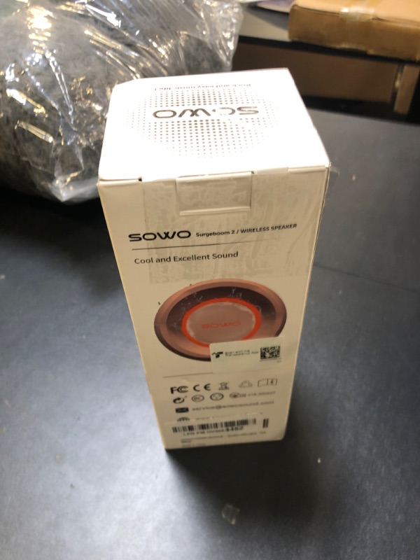 Photo 1 of SOWO Outdoor Wireless Portable Bluetooth Speaker, IPX7 Waterproof Speaker, 25W Loud Sound, Bassboom Technology, TWS Pairing, 16H Playtime with Lights - Pink