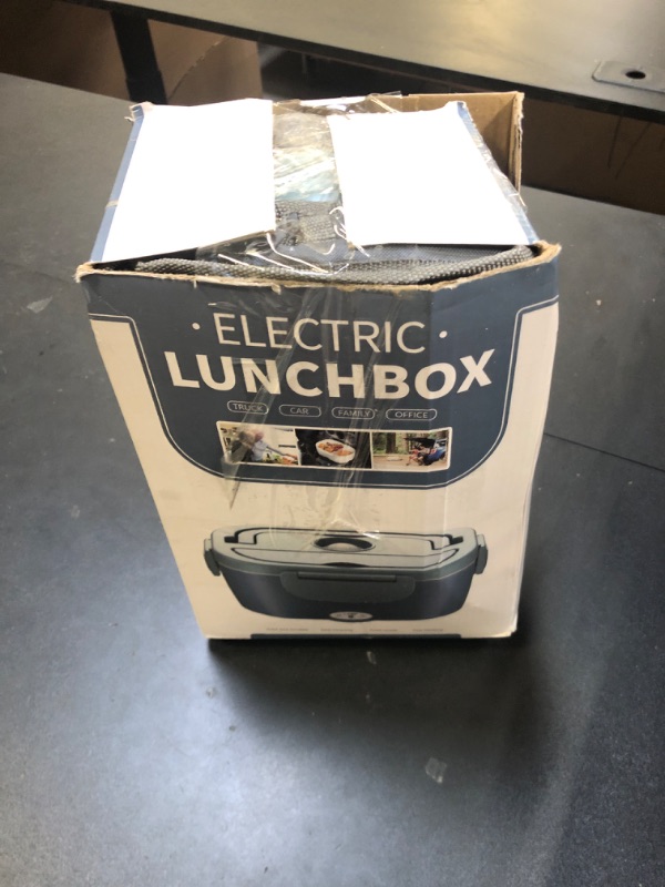Photo 1 of WisaKey Electric Lunch Box with 2 Stainless Steel Containers, 60-80W Heated Lunch Box for Adults, 12V 24V 110V 220V Portable Food Warmer LunchBox for Car Truck Work, Driver Trucker Gift
